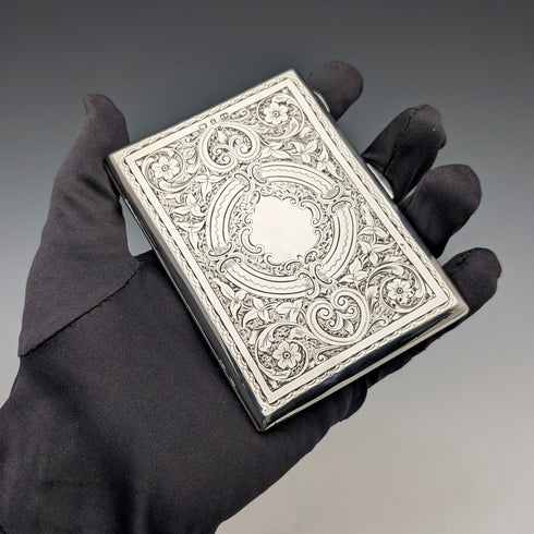 1898 年英國古董純銀雙門卡片盒 83 克 Charles Chesterman