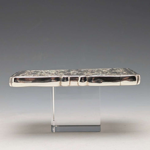 1882 British antique sterling silver card case, 57g, boxed, excellent condition, Frederick Marson