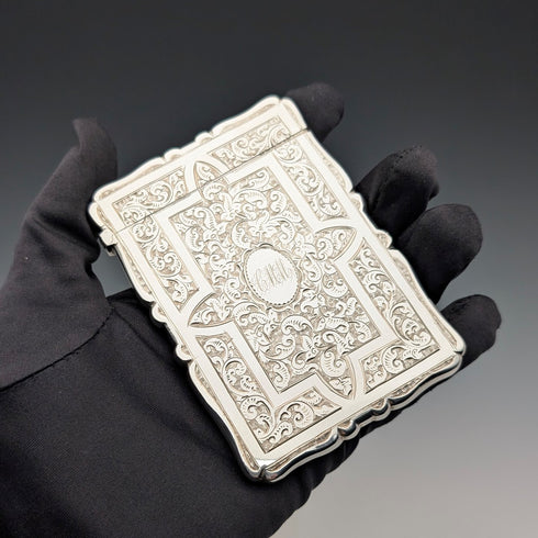 1882 年英國古董純銀卡片盒,57 克,盒裝,狀況良好,Frederick Marson