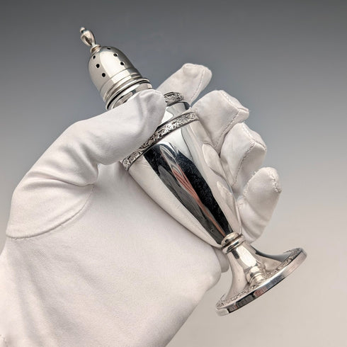 Vintage American sterling silver pepperoni spice rack pair 100g by M. FRED HIRSCH