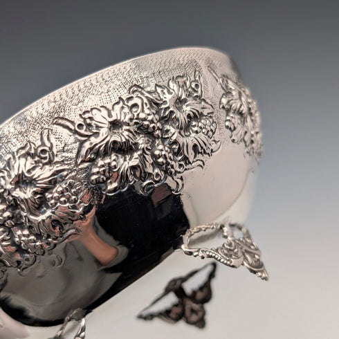 復古 830 銀塞浦路斯碗,附浮雕裝飾,83 克