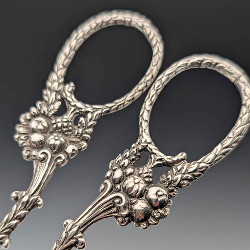 Circa 1900 German antique 835 silver cake tongs