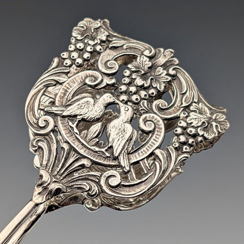 Circa 1900 German antique 835 silver cake tongs