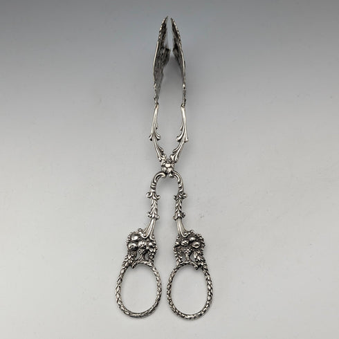 Circa 1900 German antique 835 silver cake tongs