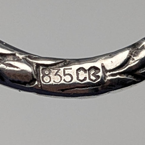 Circa 1900 German antique 835 silver cake tongs