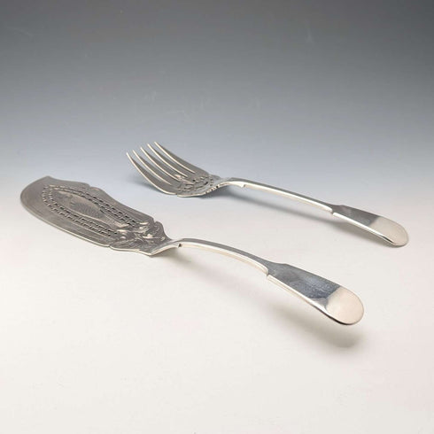 古董英國銀盤魚形餐具一對,約 1895 年,Mappin & Webb