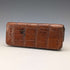 Circa 1900 British antique sterling silver decorated small leather wallet with coin purse Edward Langridge