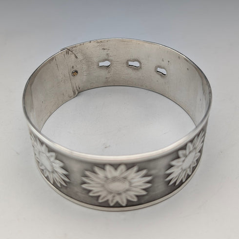 1945 英國復古純銀花朵裝飾手鍊 50g Joseph Smith