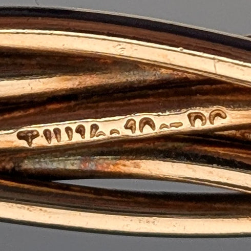 英國復古 10ct 軋金手鐲,搭配扭曲設計