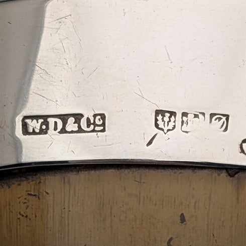 1934年 英国ヴィンテージ 純銀装飾 ホーン製 ビーカーカップ William Dunningham