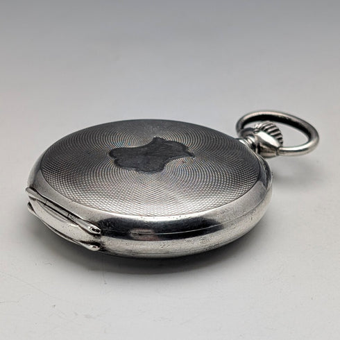 1911年頃 アンティーク ロンジン 懐中時計 純銀オープンフェース 動作良好