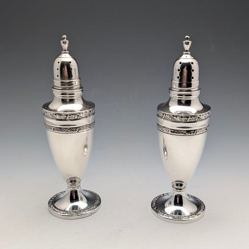 Vintage American sterling silver pepperoni spice rack pair 100g by M. FRED HIRSCH