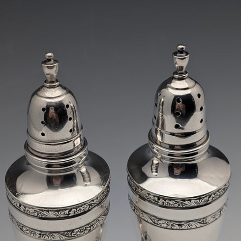 Vintage American sterling silver pepperoni spice rack pair 100g by M. FRED HIRSCH