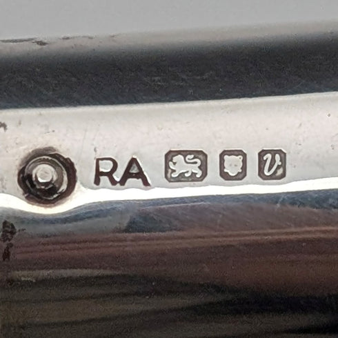 1995年 英国ヴィンテージ ブラックシャフト 純銀製ホースヘッドハンドル ステッキ 杖 92cm