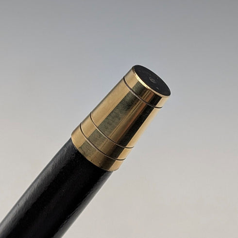 1995年 英国ヴィンテージ ブラックシャフト 純銀製ホースヘッドハンドル ステッキ 杖 92cm