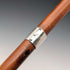 Vintage Tan Shaft Bent Handle Sterling Silver Decorated Walking Stick 92cm