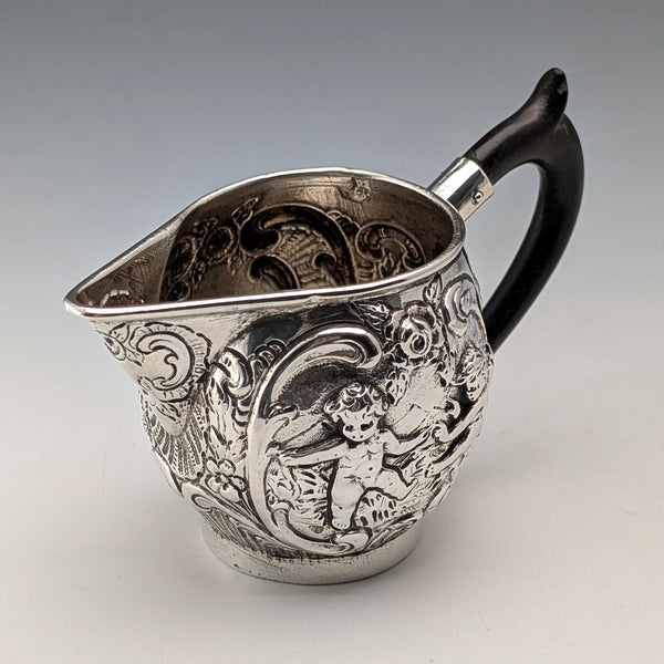 German antique 800 silver cream jug 69g HANAU SILVER