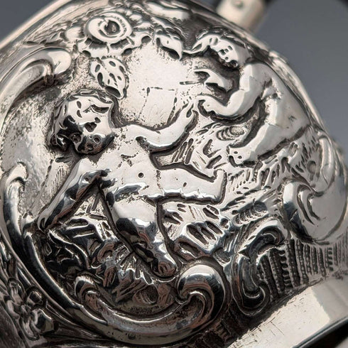 德國古董 800 銀奶油壺 69g HANAU SILVER