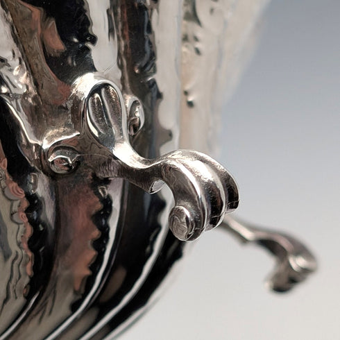 1978 英國復古純銀貝殼形高腳盤 124 克 David Hollander&Son