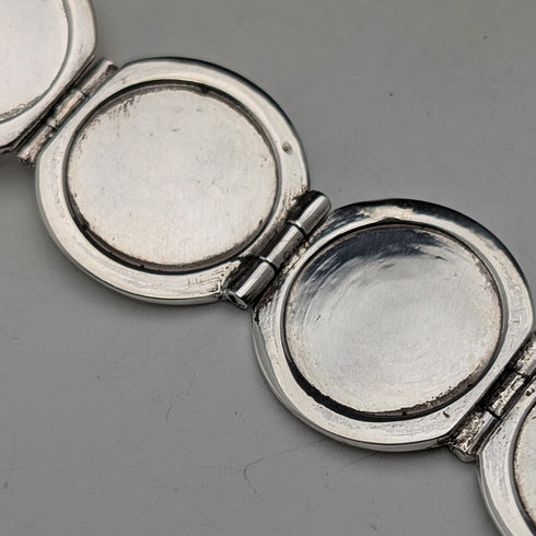 復古純銀可擴展照片吊墜,配上厚純銀項鍊,47 克