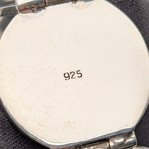 復古純銀可擴展照片吊墜,配上厚純銀項鍊,47 克