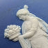 Antique British Wedgwood Biscuit Barrel Jasperware Royal Blue