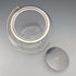 Vintage British Biscuit Barrel, Etched Glass, Silver Plated Lid