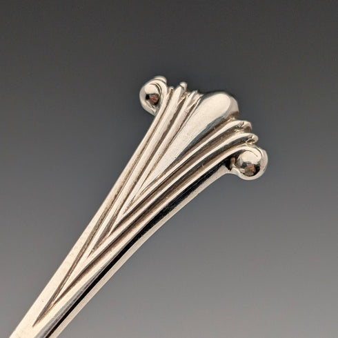 1894 British antique sterling silver tea spoon set of 12, total weight 118g, case included, Goldsmiths & Silversmiths