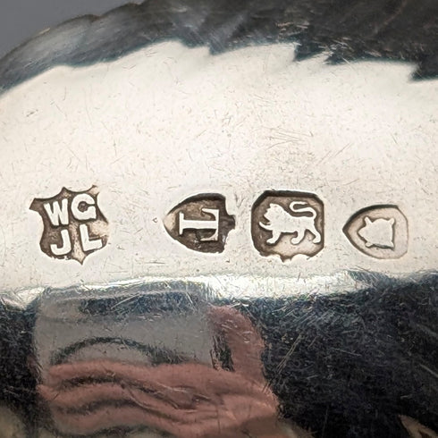 1894 British antique sterling silver tea spoon set of 12, total weight 118g, case included, Goldsmiths & Silversmiths