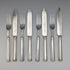 1922 British antique sterling silver handle cutlery set of 4 Harrison Brothers & Howson with tray