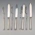 1922 British antique sterling silver handle cutlery set of 4 Harrison Brothers & Howson with tray