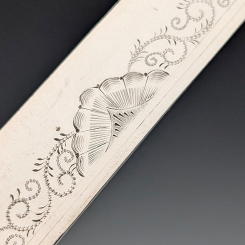 1922 British antique sterling silver handle cutlery set of 4 Harrison Brothers & Howson with tray