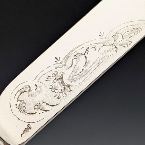 後期ビクトリアン 英国アンティーク シルバープレート製 カトラリー6ペア 木箱入り