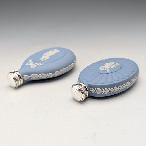 British Vintage Wedgwood Jasperware Perfume Bottle Pair in Paper Box