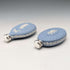 British Vintage Wedgwood Jasperware Perfume Bottle Pair in Paper Box