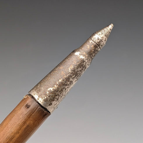 Vintage European Tour Bent Handle Tourist Walking Stick Tan Shaft 90cm