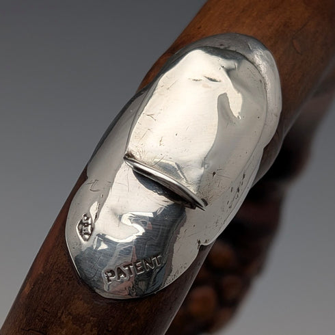 20世紀初頭 英国アンティーク 竹シャフト ホースメジャー付きステッキ 91cm Jonathan Howell