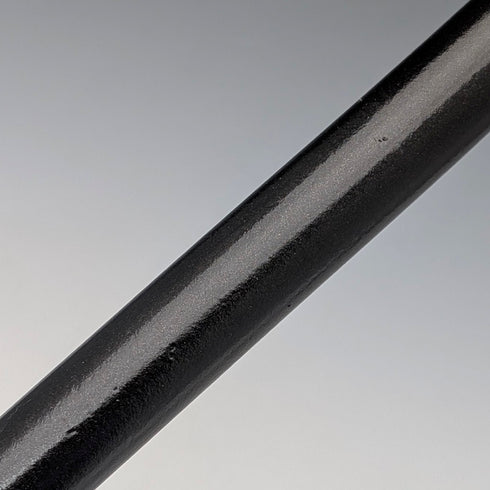 1897年 英国アンティーク ブラックシャフト L字ホーンハンドル 純銀装飾 ステッキ 杖 84cm