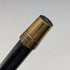 1920 British antique black shaft curved handle pure silver decorated walking stick 84cm