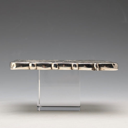 1863 年英國古董花卉雕刻純銀卡片盒,57 克,Hillard & Thomason