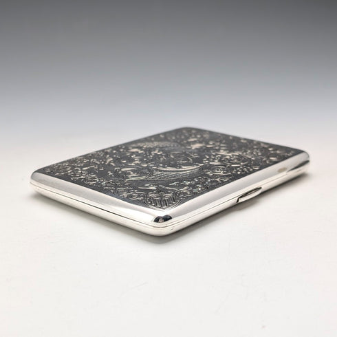 1896 年英國古董純銀雙門卡片盒 120g George Unite 狀況極佳