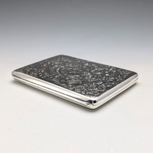 1896 年英國古董純銀雙門卡片盒 120g George Unite 狀況極佳