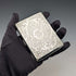 1896 British antique sterling silver double door card case 120g George Unite Very good condition
