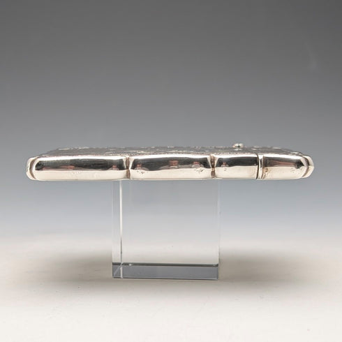 1901年 英国アンティーク フローラル彫刻 純銀製カードケース 75g ボックス入り Lines,Bunn&Mason