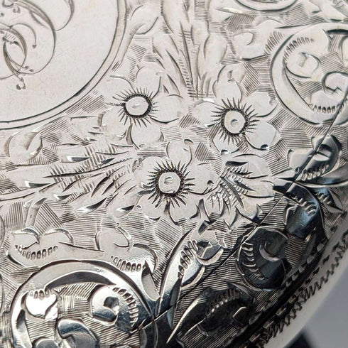 1912年 英国アンティーク 純銀製 小石型スナッフボックス 85g John Rose 極美品