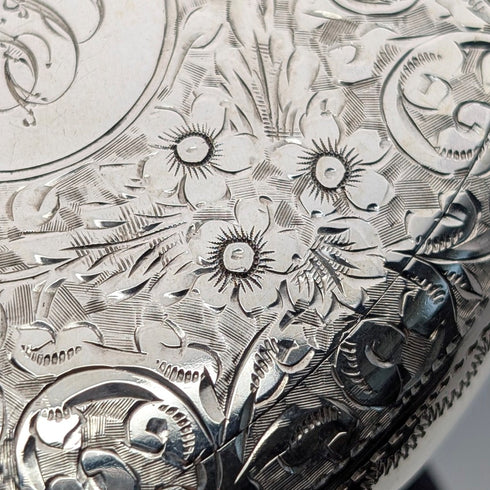 1912年 英国アンティーク 純銀製 小石型スナッフボックス 85g John Rose 極美品