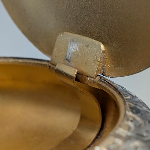 1912年 英国アンティーク 純銀製 小石型スナッフボックス 85g John Rose 極美品