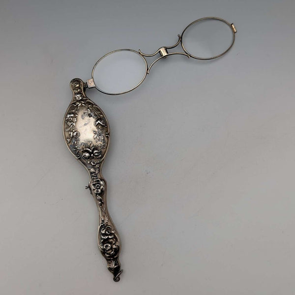 American antique sterling silver vermeil detailed decoration portable folding glasses Ronniet