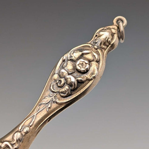 American antique sterling silver vermeil detailed decoration portable folding glasses Ronniet