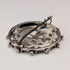 Antique sterling silver monogrammed round brooch